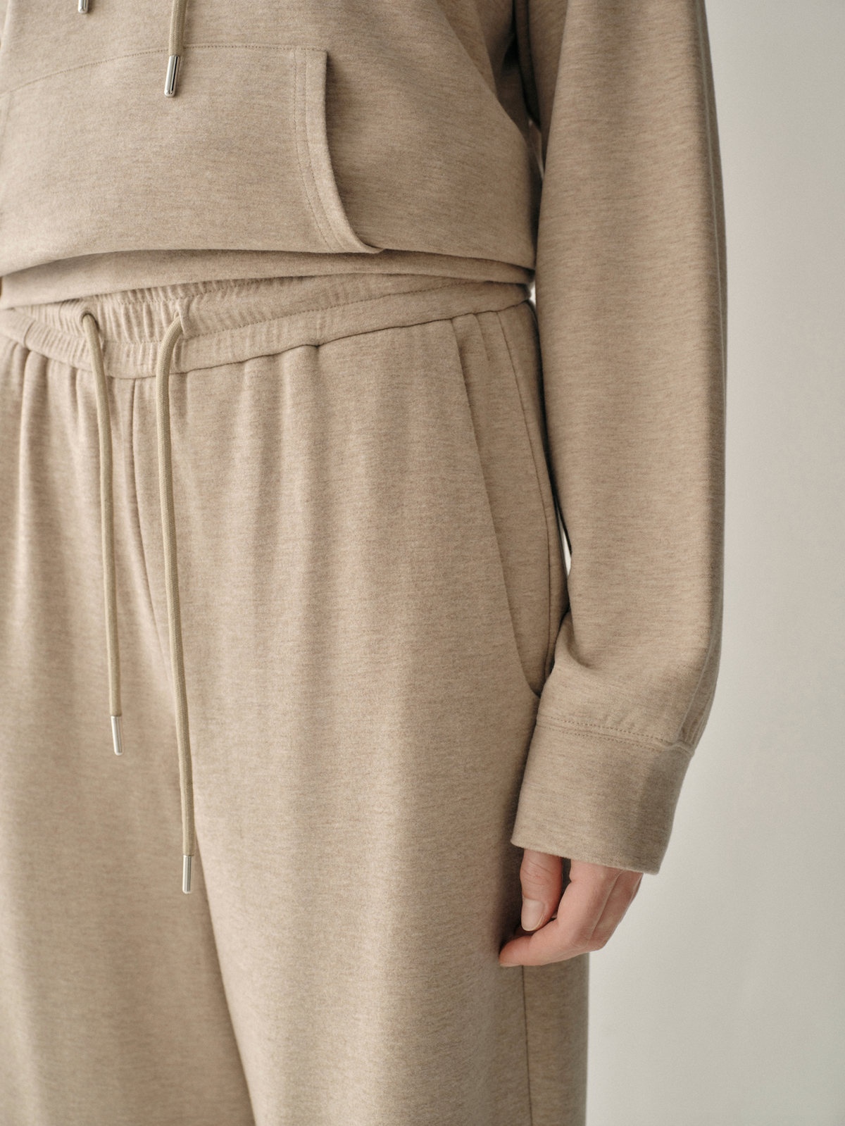 Silk Blend Wide Leg Lounge Trousers