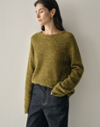 Luxury Cashmere-Silk Textured Crewneck Sweater