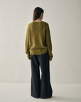 Luxury Cashmere-Silk Textured Crewneck Sweater