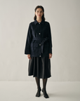 Lamb Suede Belted Jacket