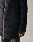 Luxury Silk-Camel Down Puffer Coat