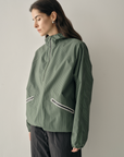 Striped Half-Zip Outdoor Jacket | Sage Green
