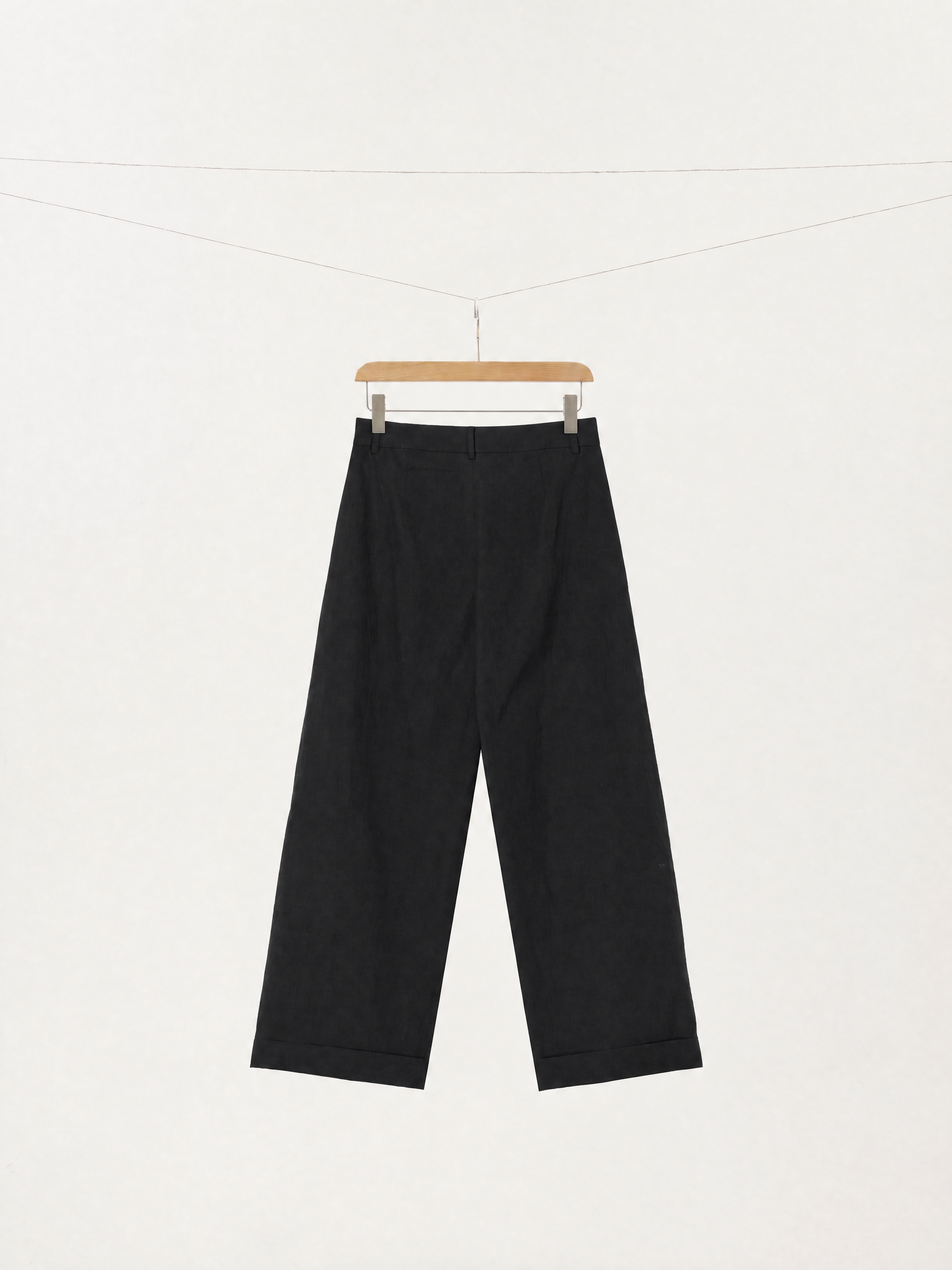 Cotton Wide-Leg Tailored Trousers