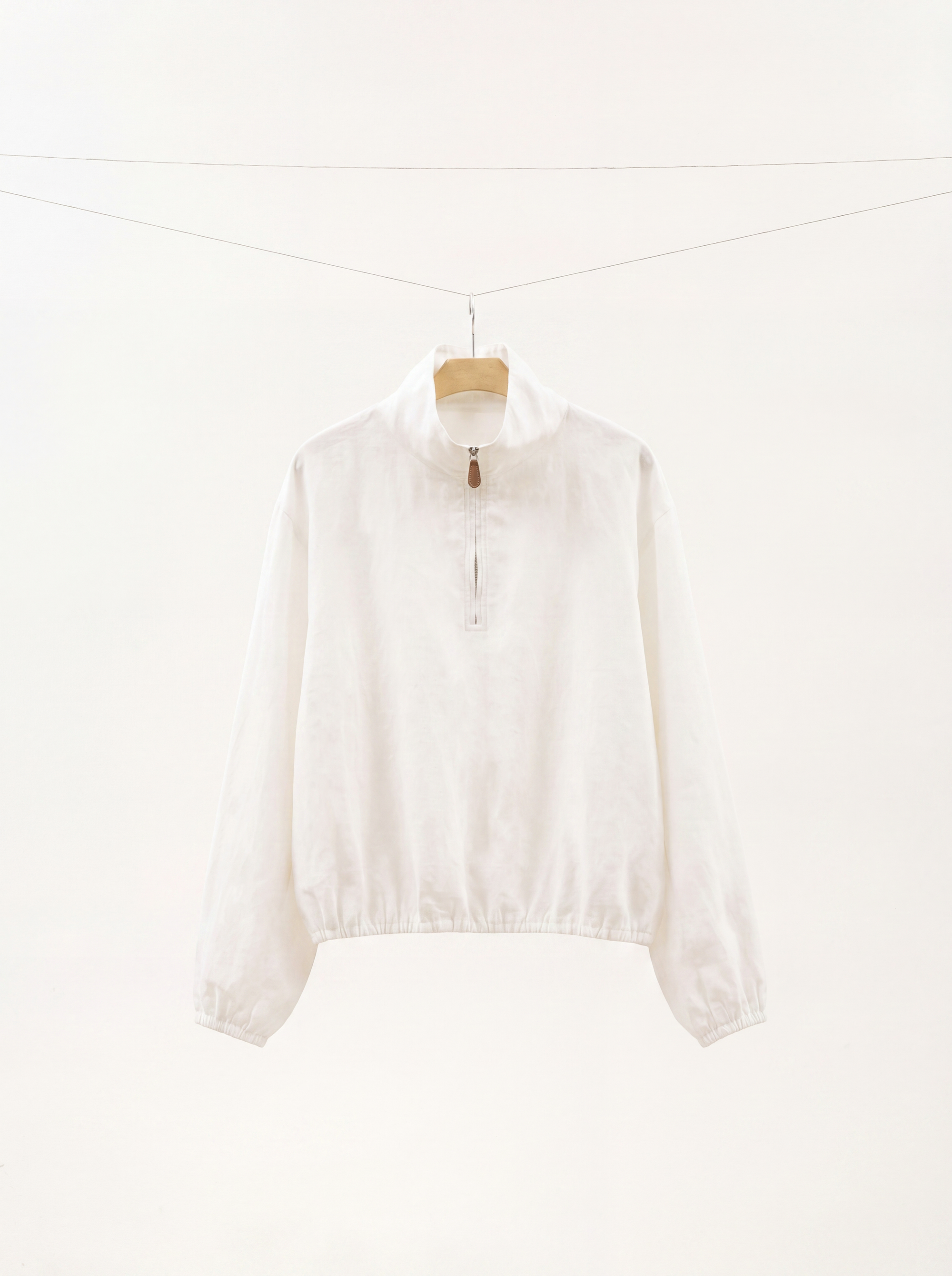 Linen Half-Zip Jacket