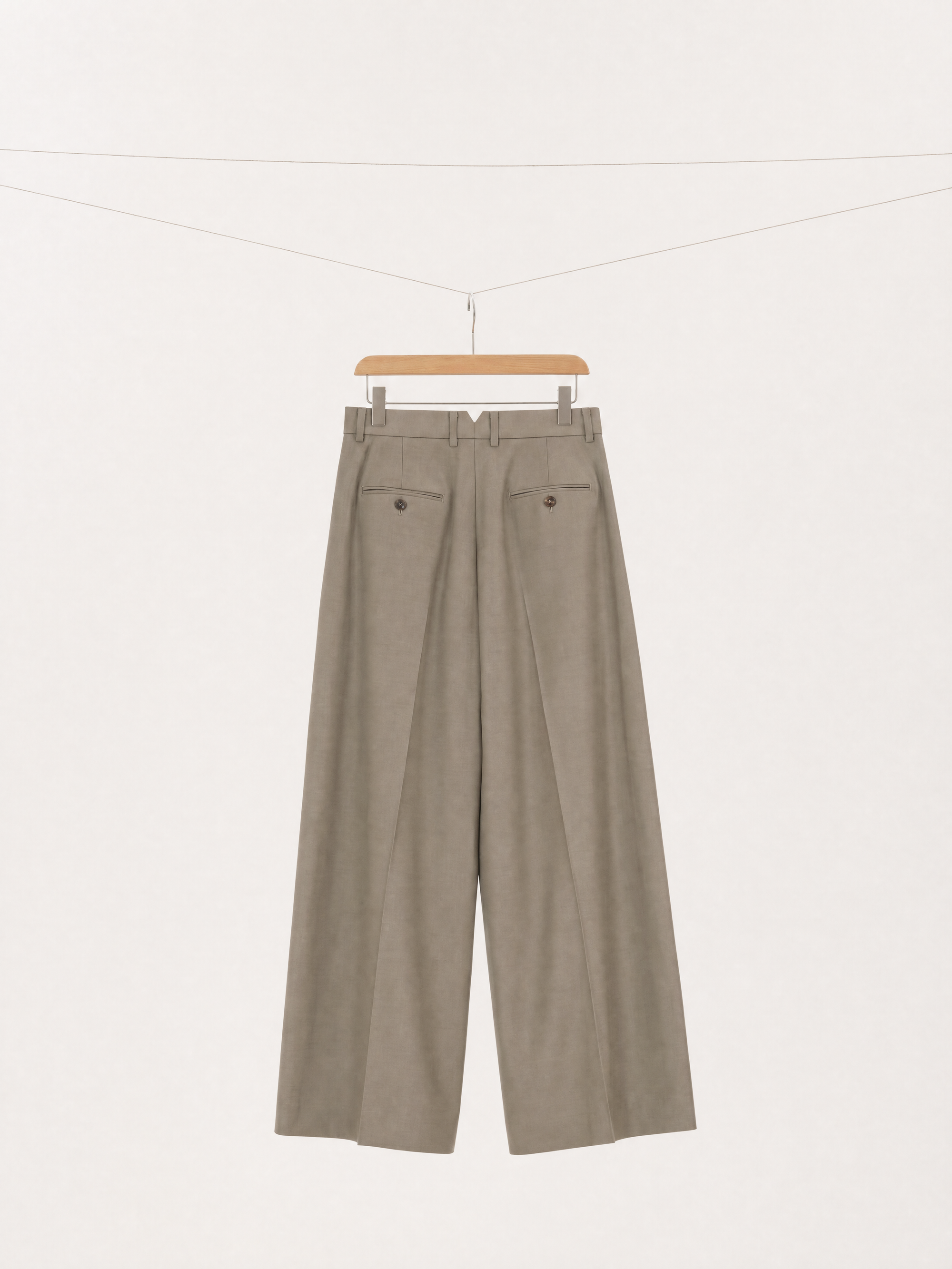 Modern Tailored Wool Wide-Leg Trousers