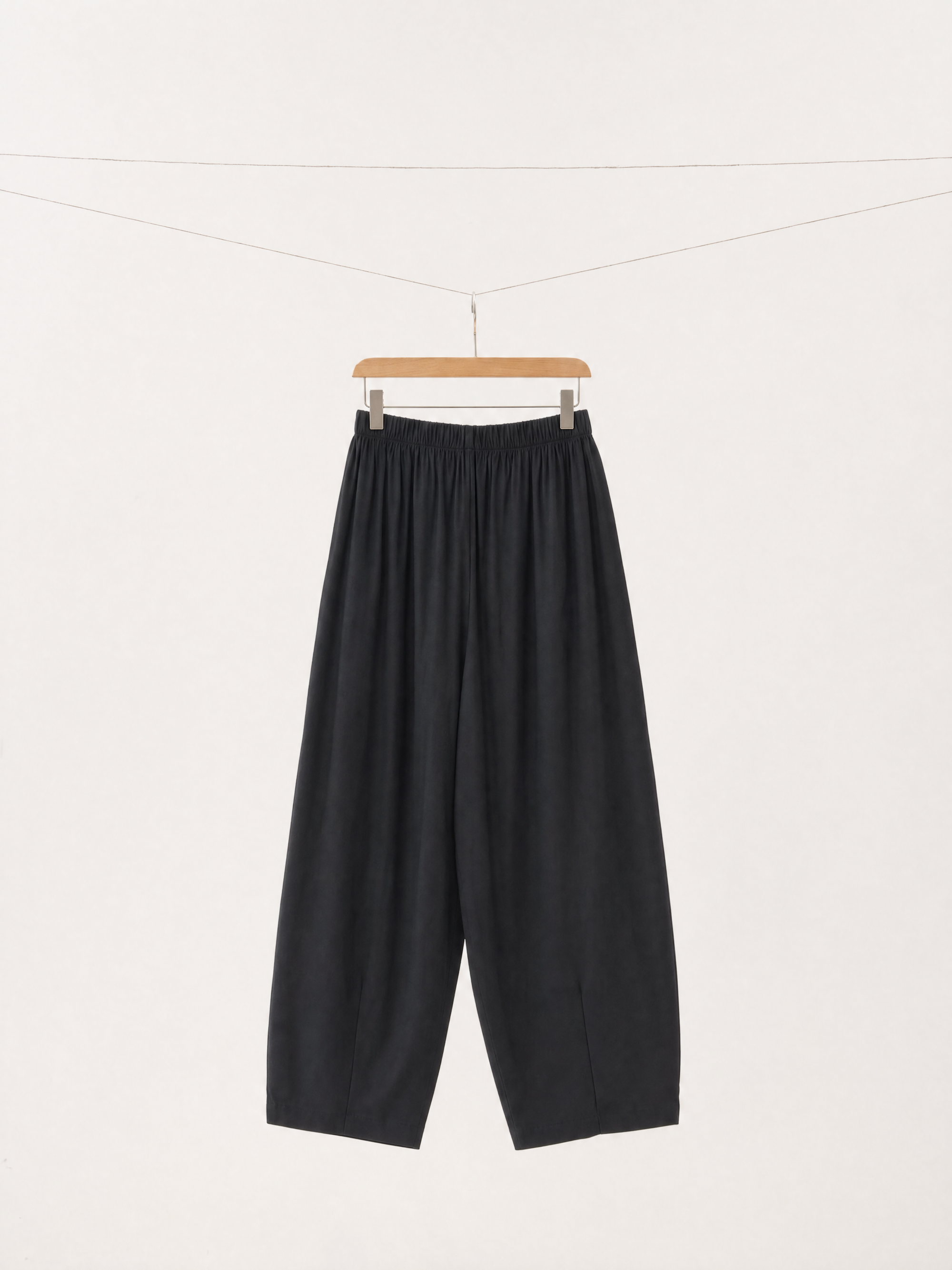 Pure Wool Barrel Leg Trousers