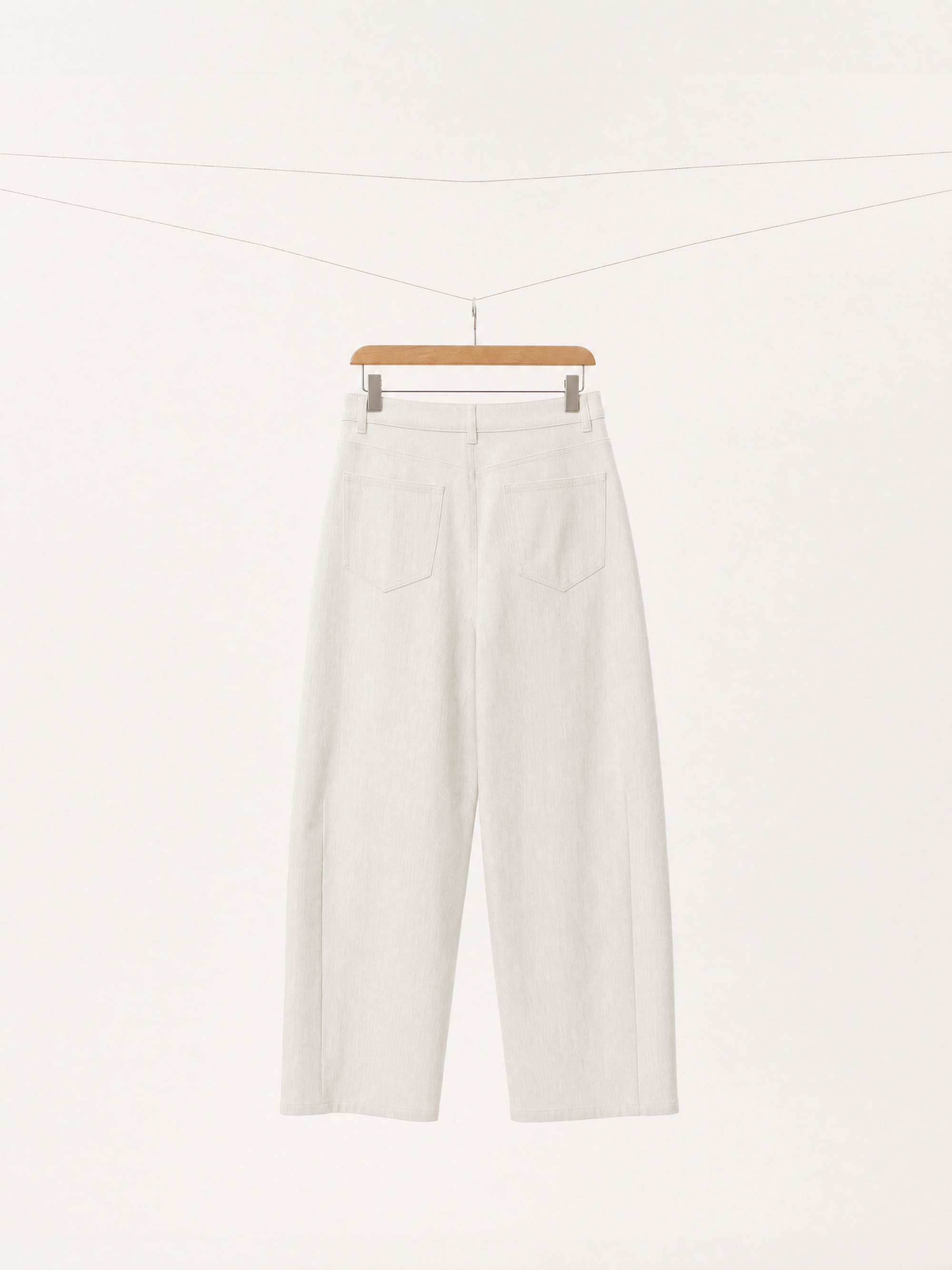 Stretch Brushed Crescent Barrel Trousers