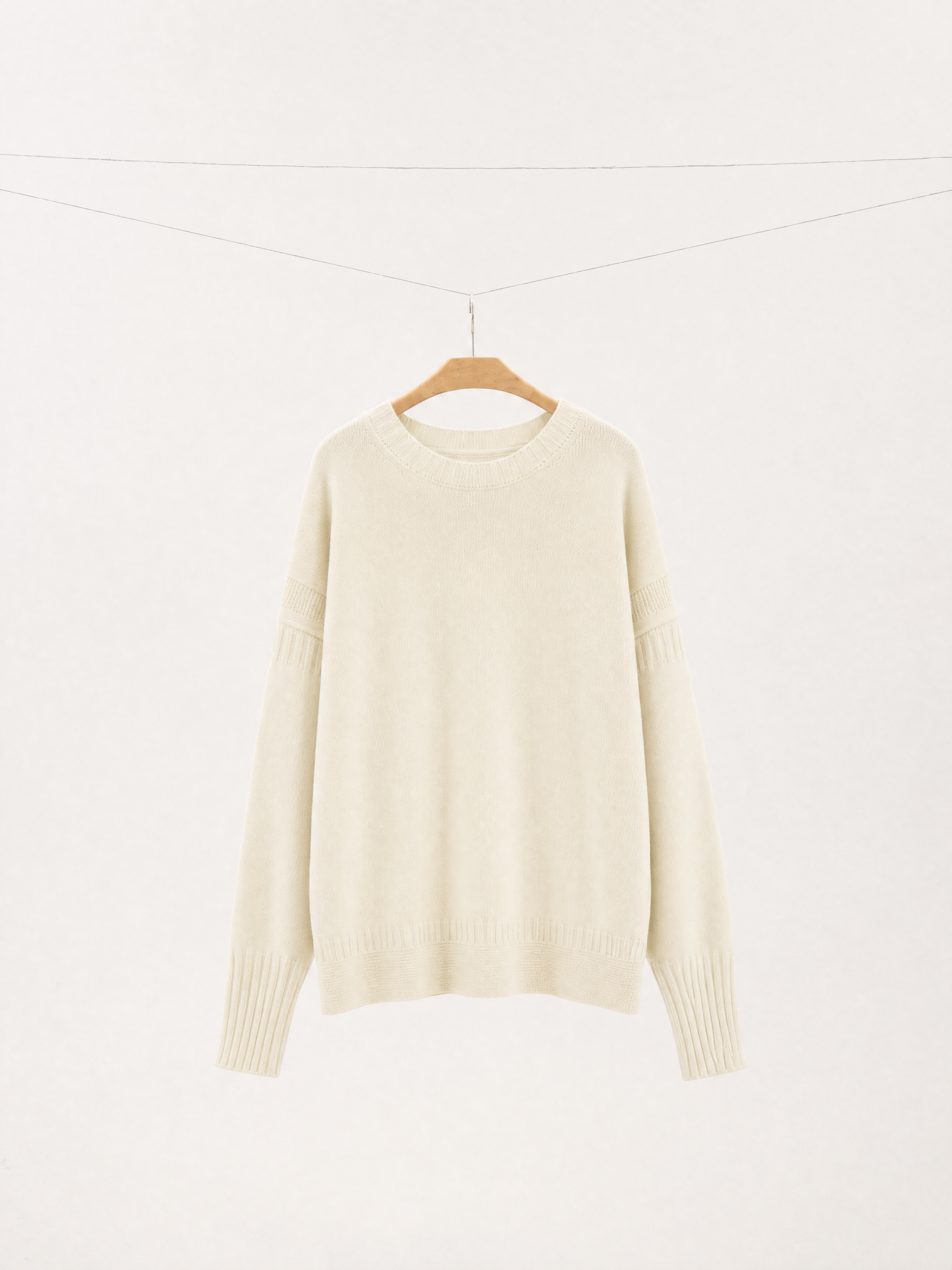 Cashmere Blend Crew Neck Sweater