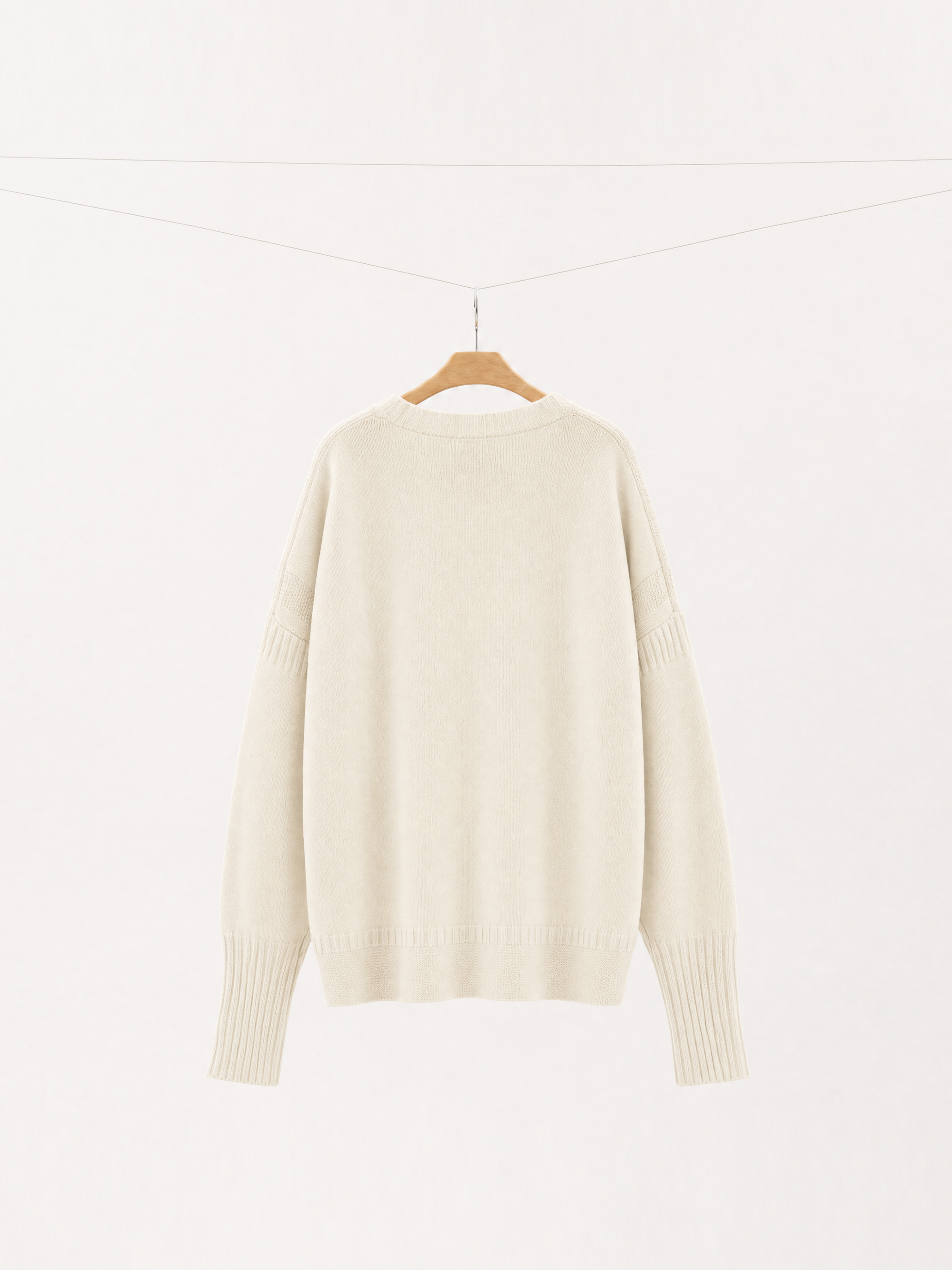 Cashmere Blend Crew Neck Sweater