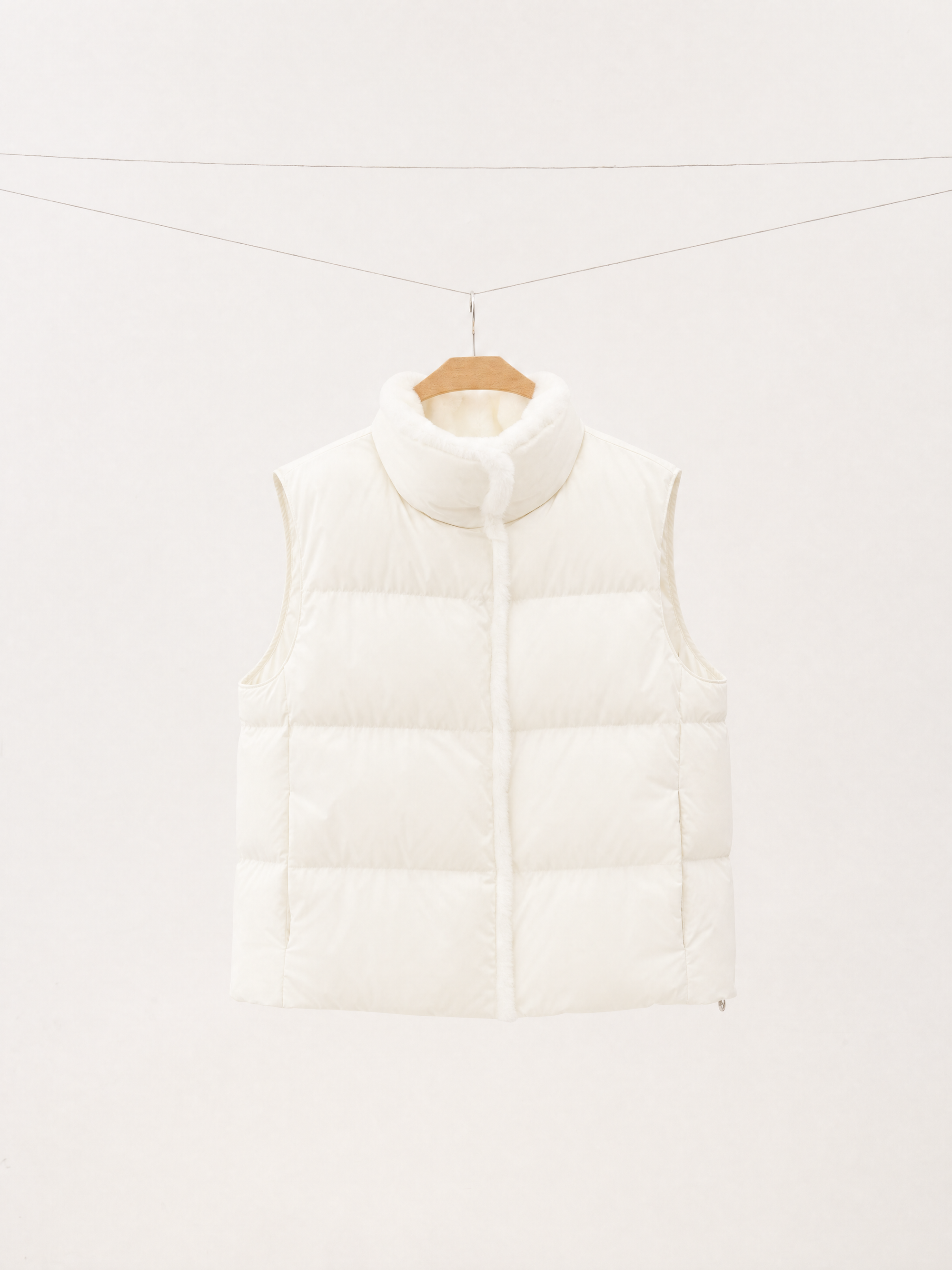 Mink Trim Goose Down Vest