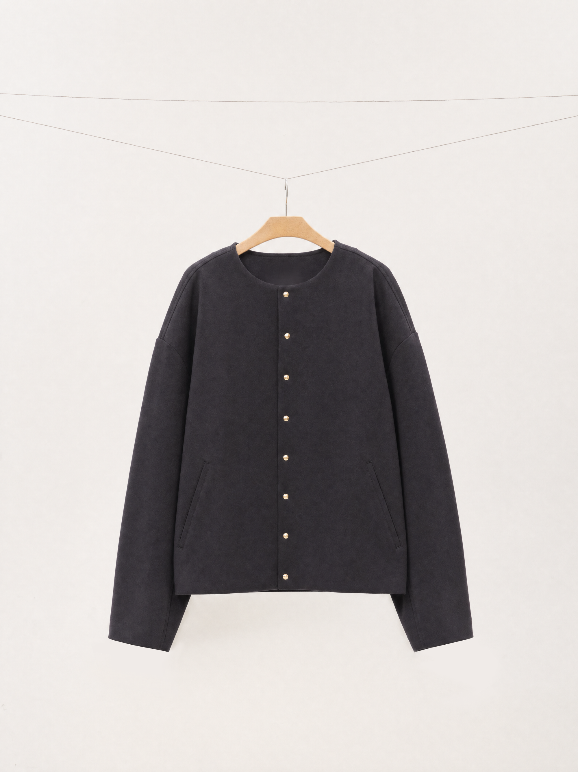 Minimalist Air Layer Jacket with Silk Blend Lining