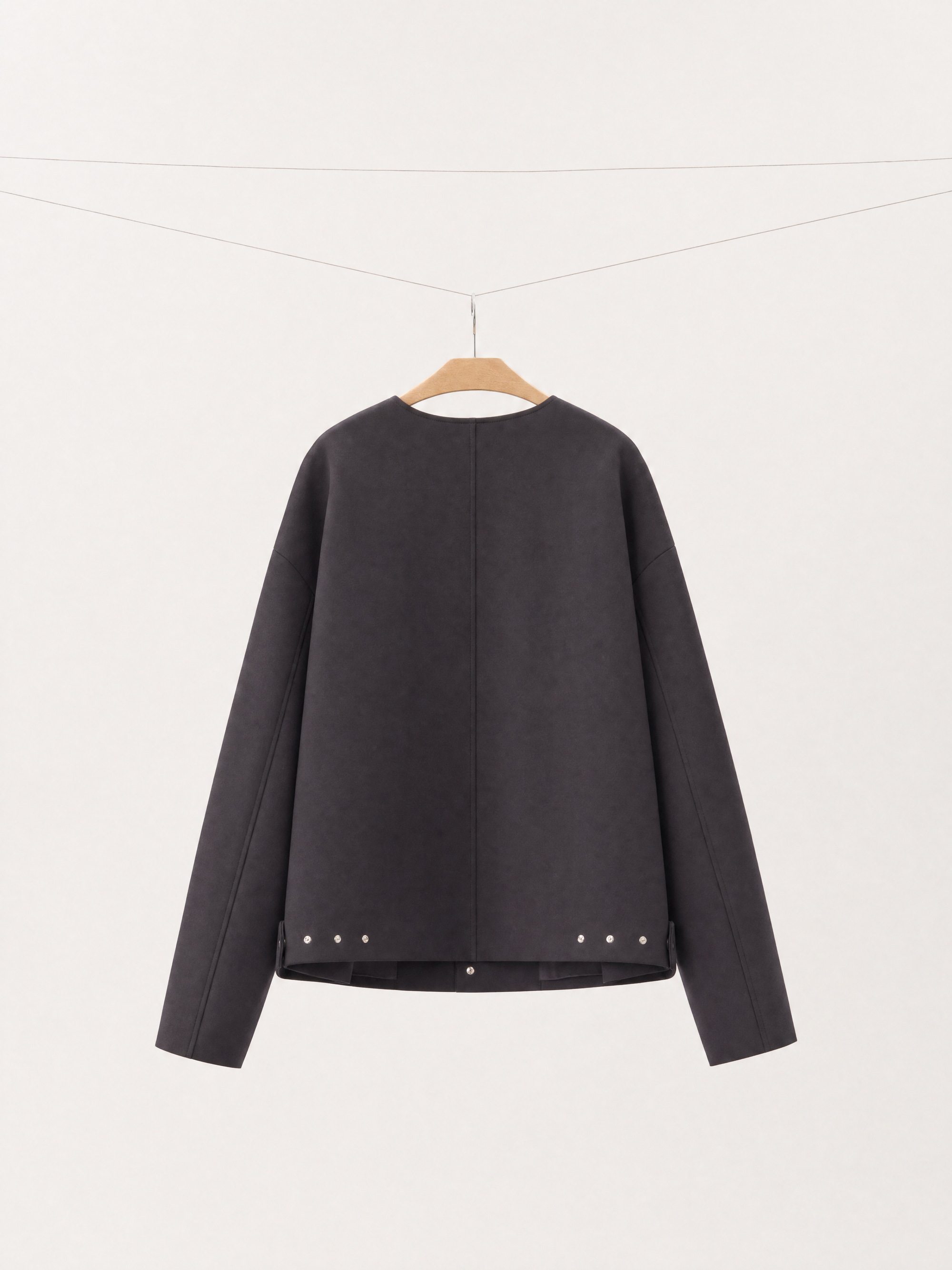 Minimalist Air Layer Jacket with Silk Blend Lining