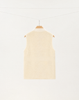 Textured White Goose Down Vest
