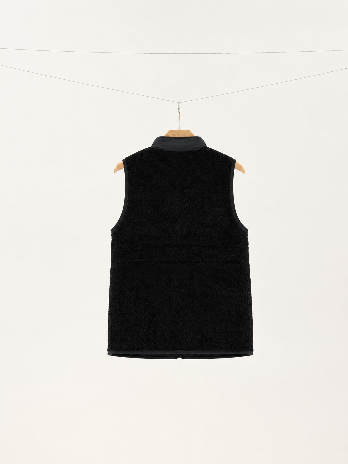 Textured White Goose Down Vest
